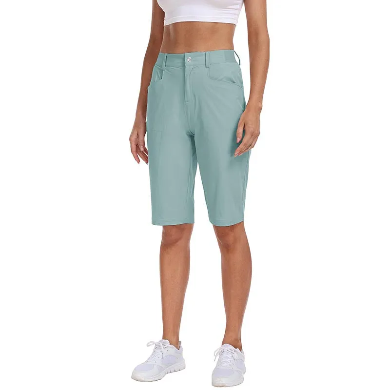 Women's slim-fit Hiking shorts Stretch belt Women's Golf shorts