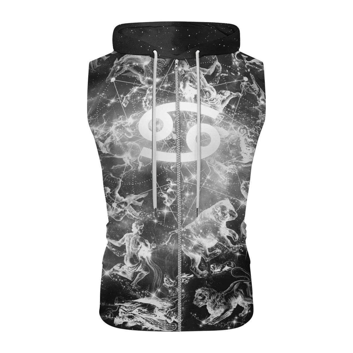 Zodiac Cancer Sleeveless Pullover & Zip Hoodie