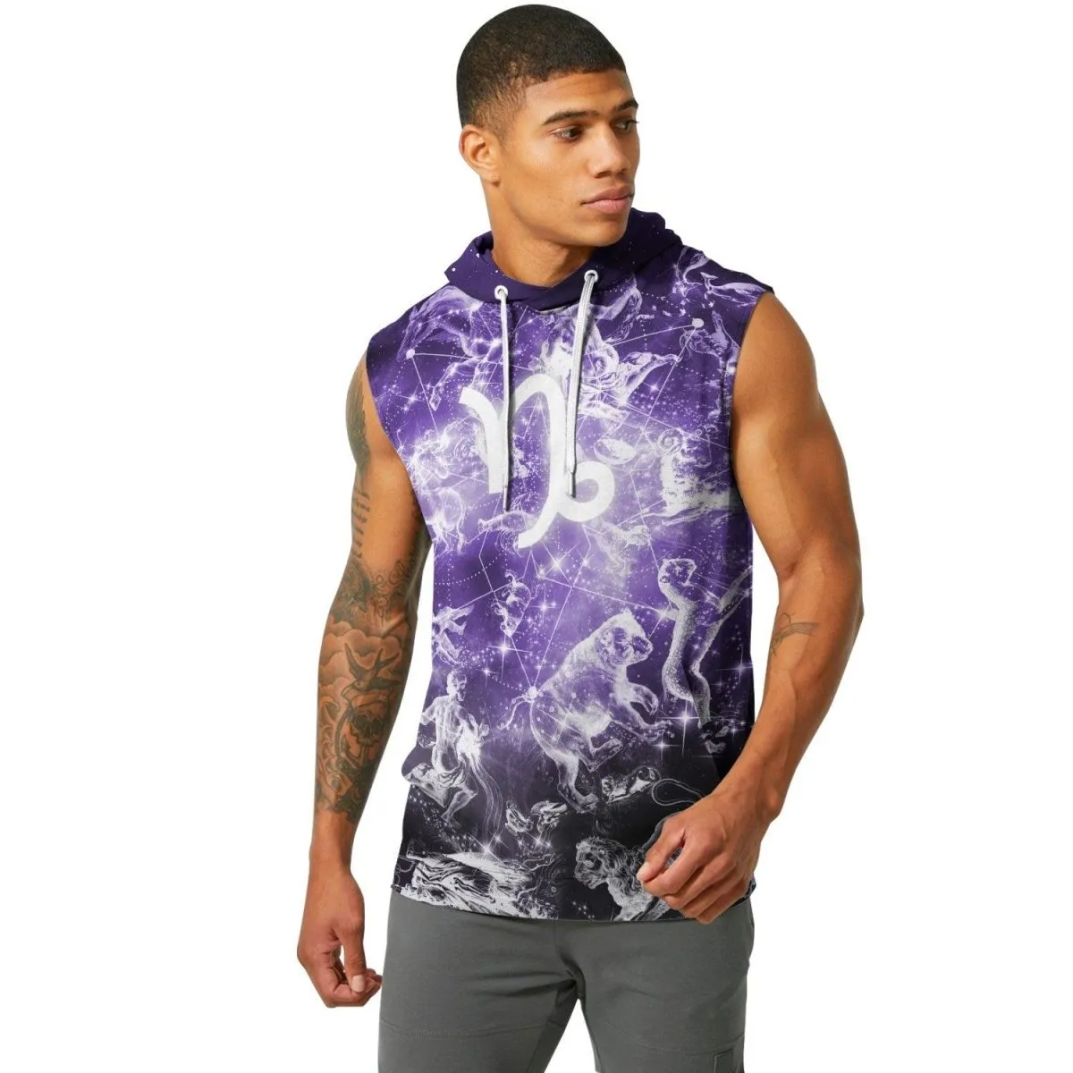 Zodiac Capricorn Sleeveless Pullover & Zip Hoodie