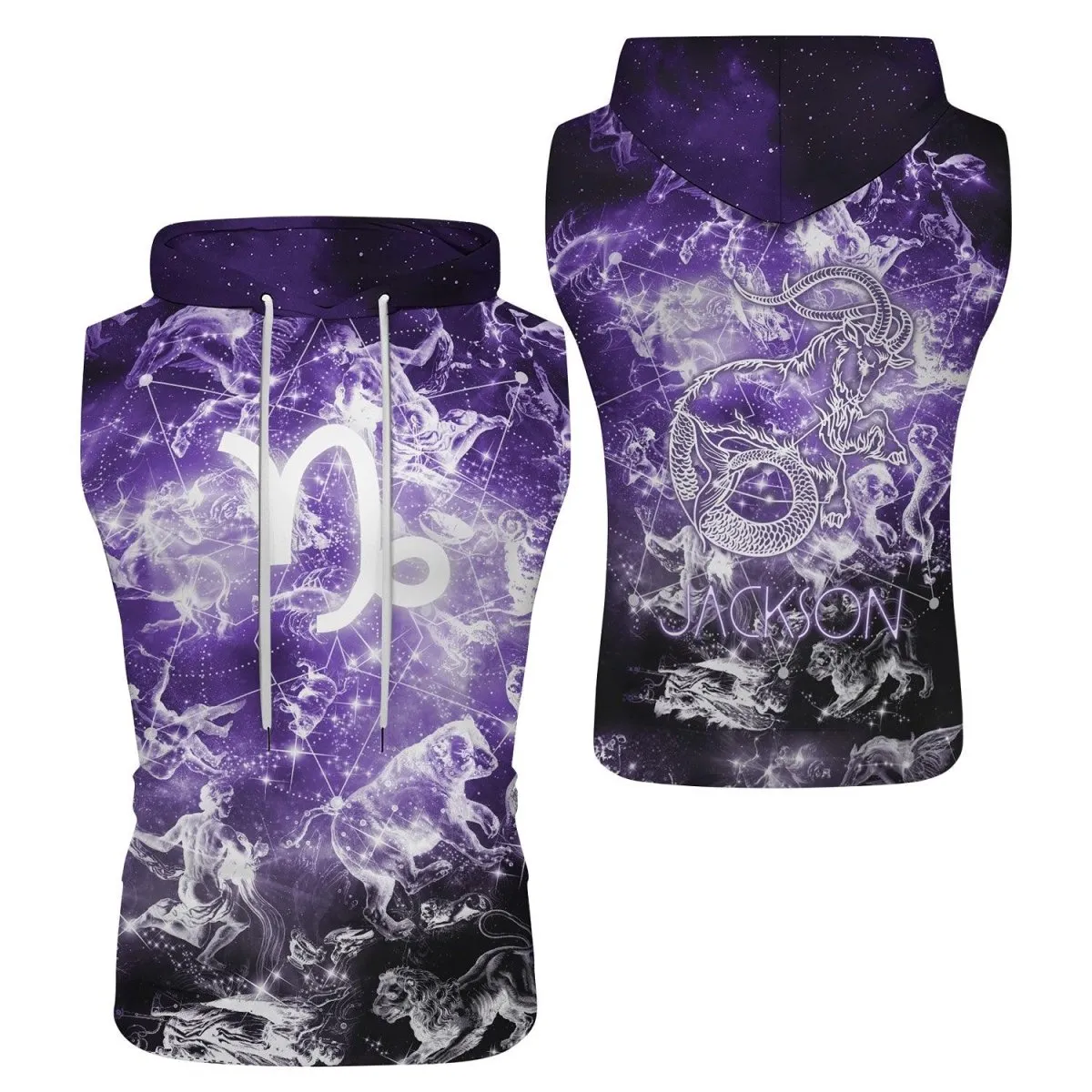 Zodiac Capricorn Sleeveless Pullover & Zip Hoodie